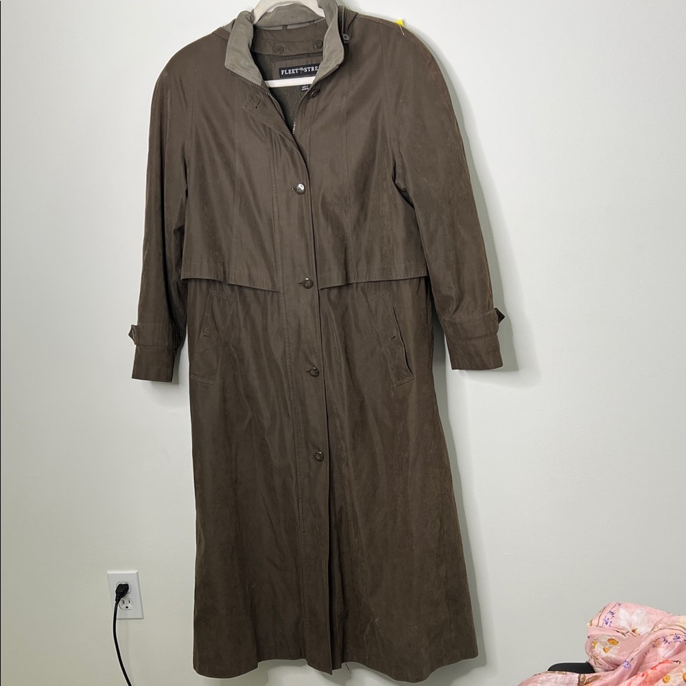 Vintage Fleet Street Men’s Trench Coat - Brown - Size 8 (S/M)